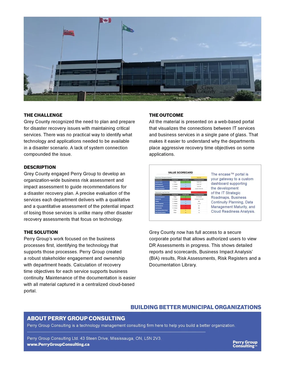 Page 2 of the Grey County disaster recovery planning case study